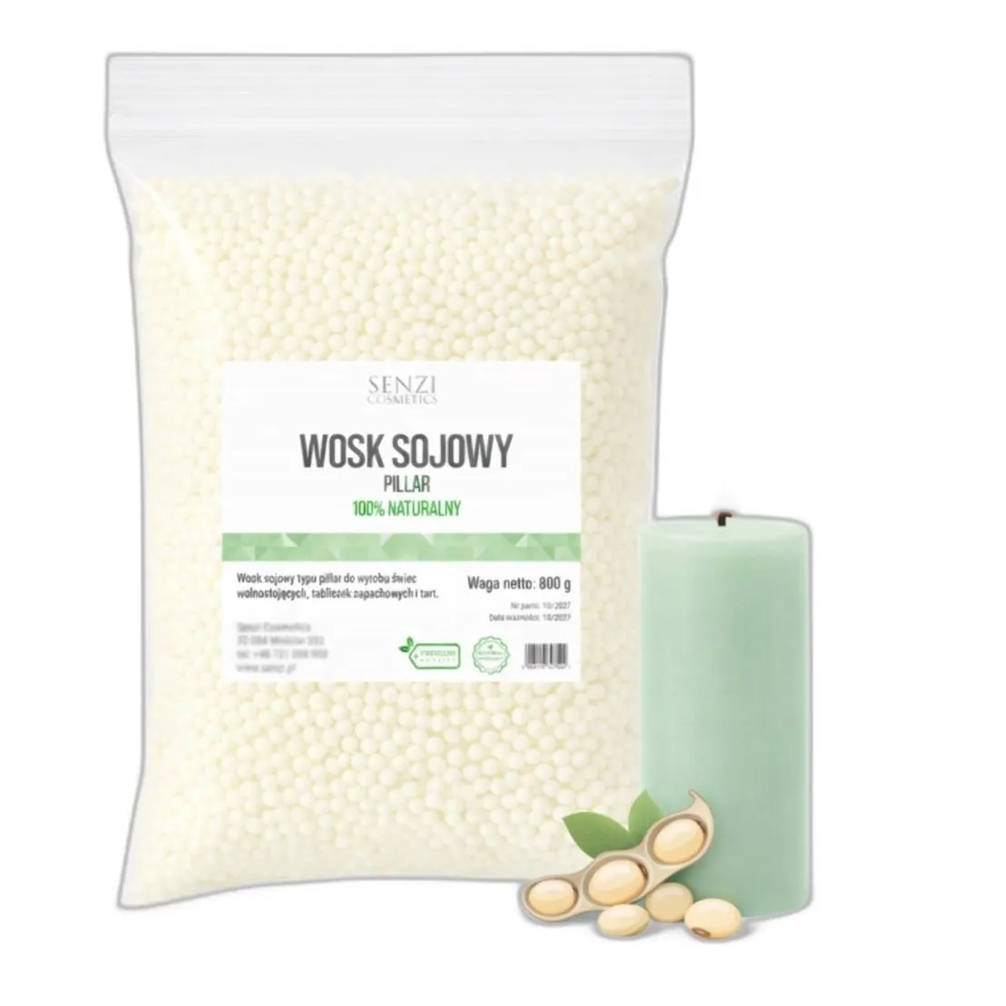 wosk sojowy pastylki — zdjęcie produktu